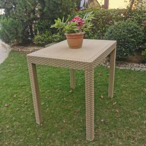 RECTANGULAR RATTAN DESIGN OFFICE AND DINING TABLE 24x32 INCHES (TABLE ONLY) MONOBLOCK TABLE LAMESA MESA PLASTIC RATTAN TABLE