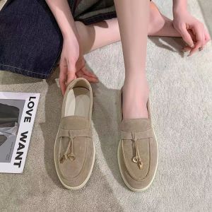 2025 New Model Single 35-45 Slip-On High-End Loafer Shoes For Women With Rubber Sole