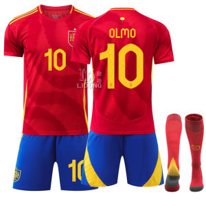 2024 Cúp C1 Châu Âu Tây Ban Nha Trang Phục Bóng Đá Số 7 Morata 19 Yamal 17 Áo Đấu Nico Ormo