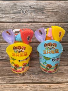 LJE 6in1 beach toys sand bucket with shovel set