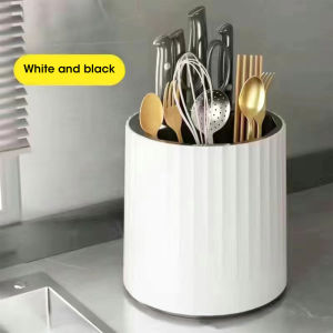 Kitchen Cutlery Organizer Rotatable Chopstick Spoon Holder Utensil Drying Rack PP Tableware Storage Rack Kitchen Accessories