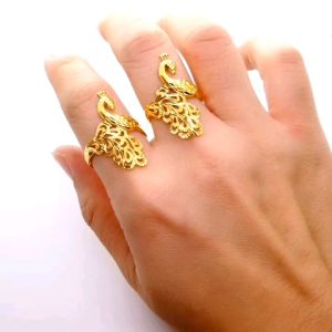 Cincin Peacock Design India Saiz 15 15.5 17 19 19.5 Emas 916 Yon Hing