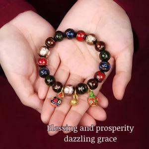 Jewelry Decorate Incense Ash Glass Bracelet Suitable for All Ages Seven Colors Amulet Crystal Clear