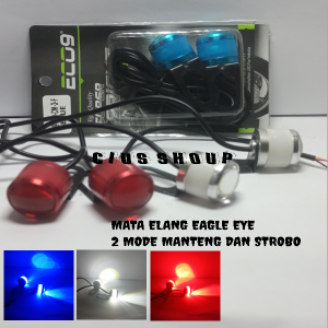 LUMINOS LAMPU LED EAGLE EYE MATA ELANG 2 MODE KEDIP/STOBO DAN MANTENG BIRU MOTOR MOBIL