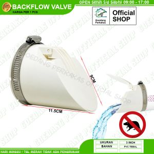 Backflow Valve Pvc Tebal Soligen 2.5" 3" 4" 5" / Penutup Pipa Magnet