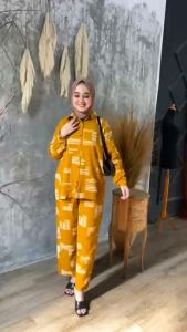 SETELAN RAYON WANITA LENGAN PANJANG MOTIF KEKINIAN SETELAN BAJU WANITA TERBARU MOTIF NAOMI