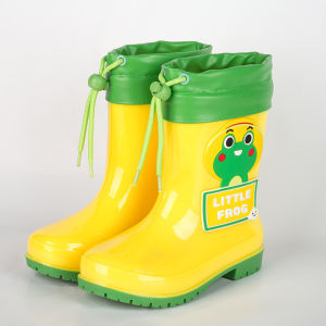 Childrens Rain Boots Fashion Boys and Girls Primary and Secondary School Students Rain Boots In The Tube Non-slip Wear-resistant Waterproof Shoes