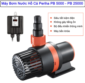 Máy bơm nước hồ cá Periha Pb 5000 - 25000 lít/h (siêu tiết kiệm điện bảo vệ chống cạn nước chạy êm bền có bảng điều khiển thông minh)