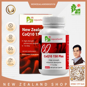 Viên uống hỗ trợ tim mạch điều hòa huyết áp Nz Pure Health CoQ10 150 Plus 30 viên
