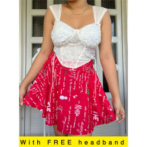 ELfille - Regular and plus size skort plaid christmas dance zumba skirt with inner cycling