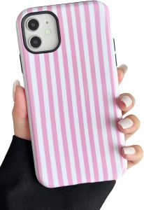 Longlayss Compatible with iPhone 17 Pro Max Case Cute Striped Phone Case