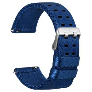 WOCCI Dây đeo đồng hồ nylon dành cho nam có lỗ đôi 18mm 20mm 22mm Dây đeo thay thế khóa bằng thép không gỉ tháo nhanh Vòng đeo tay2026