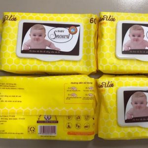 [HCM]Khăn ướt SNOWY 60 miếng đạt chuẩn