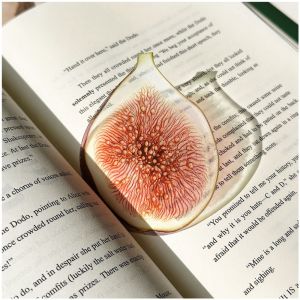PURETEN Delicate Apple Bookmark Unique Transparent Reading Mark Cute Premium Feeling Simulation Bookmark Student Gift