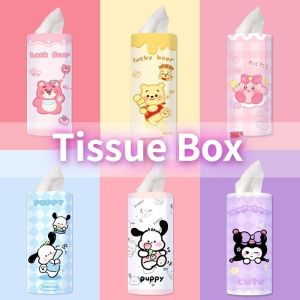 Kawaii Sanrio My Melody Portable Tissue Box Kuromi Cinnamoroll Cartoon Anime Cute Creative Car Tissue Box Car Interior Accessories