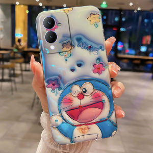 Vỏ ốp Điện thoại mềm cao su mô hình Doraemon hoạt hình dễ thương 3D Vivo y17s sáng tạo Vỏ ốp điện thoại họa tiết đẹp mắt Vivo y17s