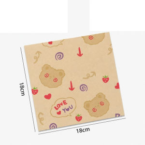 Oil Proof Paper Cartoon Food Grade Baking Sandwich Grease Absorbing Sheet Air Fryer Toaster Wrapping Parchment