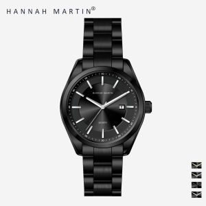 HANNAH MARTIN 1381 Jam Tangan Pria 100% Original Business Kekinian Model Terbaru Keren Tanggal Analog Stainless Steel COD gratis ongkir FREE BOX asli garansi man watch elegant kado premium anti karat anti air water resist
