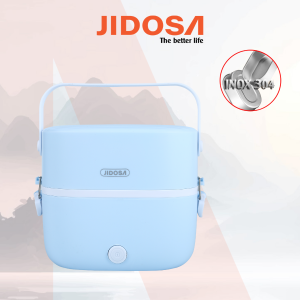 Hộp Cơm Cắm Điện Văn Phòng JIDOSA JD3860 Hâm Nóng Và Tự Nấu Chín 2 Khay Inox Dung Tích 1L Giữ Nhiệt Tốt Đa Năng