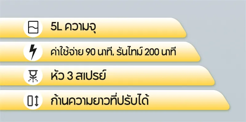 MODOFO เครื่องพ่นยาแบตเตอรี่ 5 ลิตร เครื่องพ่นยา ปรับได้ 2 ระดับ เครื่องพ่นยาไฟฟ้า ถังพ่นยาแบตเตอรี่ พกพาสะดวก