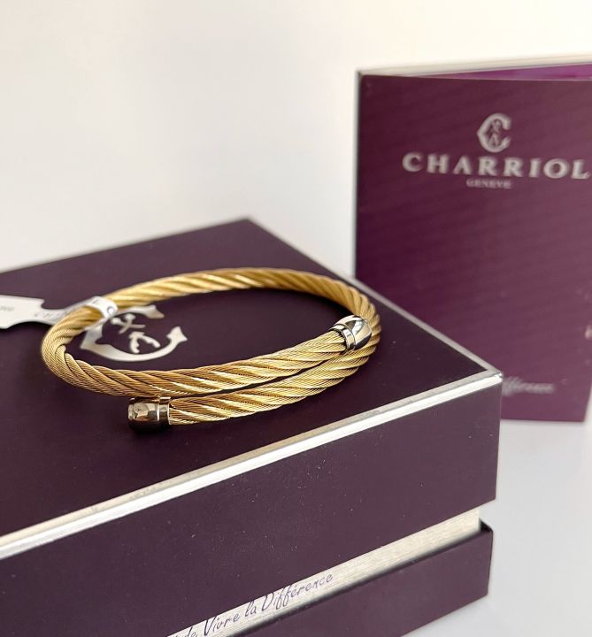 Charriol Bangle Celtic Sceau 04-401-00144-1 Yellow Gold PVD