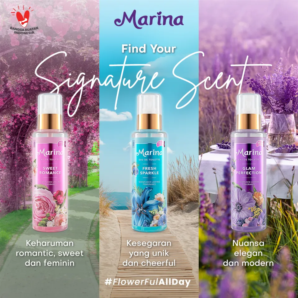 Marina Eau De Toilette Sweet Romance Fresh Sparkle Glam