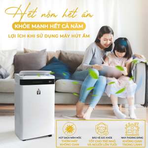 Máy hút ẩm lọc không khí Kuscheln KHD-27L K27 (27L/Ngày) – Sấy quần áo Điều khiển Wifi Màng lọc HEPA