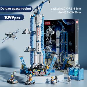 Space Rocket Building Blocks Launch Center Construction DIY Aerospace Bricks Model Educational Toys For Kids Birthday Gift New Year Gifts