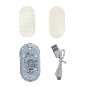 Adjustable Brightness Rechargeable Car Atmosphere LED Light with Touch Operation and Eye Friendly Illumination for Trips