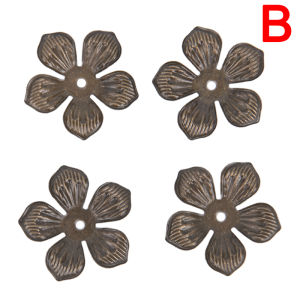 [fenggongshuode] 100Pcs Flower Filigree DIY Accessories Metal Crafts Connector For Jewelry Making