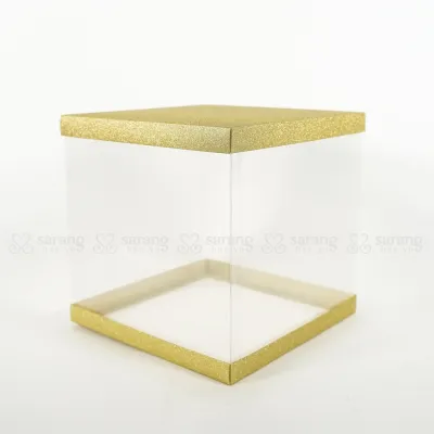 Kotak Hantaran Kahwin Tunang Hidden Box Gift Box Glitter Transparent Exclusive Cake Box Kotak Hadiah Perkahwinan