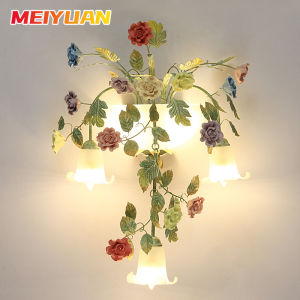 Free Shipping Long wall lamp LED wall light for living room Flower wall lamp iron LED wall light for bedroom