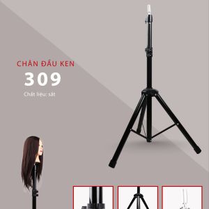 Chân đầu canh sắt 3 chân để gắn đầu manocanh học cắt tóc uốn ép nhuộm tóc