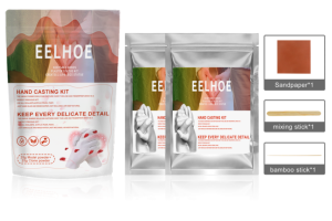 EELHOE ชุดแม่พิมพ์ปูนปลาสเตอร์ผงสำหรับ3D พิมพ์ด้วยมือของขวัญที่ระลึกการเติบโตของทารกของขวัญวันเกิดทารกงานฝีมืองานฝีมือสำหรับเด็กผงรูปแบบของขวัญแม่พิมพ์หล่อเท้ามือชุดผงโคลนเติบโต50/200กรัม