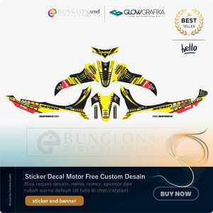 DECAL STIKER MOTOR CUSTOM JUPITER Z MONSTER ENERGY KUNING