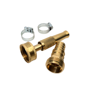 NARITA หัวฉีดน้ํา ต่อสายยาง ทองเหลือง แถมฟรีเข็มขัดลัด 2 ตัว ที่ฉีดน้ําแรงดันสูง ปรับน้ําได้ ข้อต่อก๊อกน้ํา