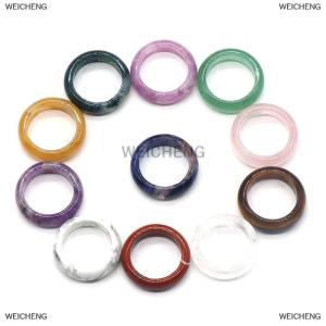 [COD] WEICHENG 1Pcs Natural Stone Rings Exquisite Agates Ring For Women Girl Fashion Finger Ring Party Wedding Jewelry Accessories Gift