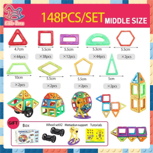 ตัวต่อแม่เหล็กเรขาคณิตพัฒนาสมองเสริมพัฒนาการของเด็กเสริมทักษะการเรียนรู้magnet tileขายเป็นชิ้นพร้อมส่งจากไทยส่งไว