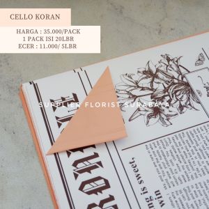 [1 PACK 20 LEMBAR] KERTAS BUNGA KORAN WATERPROOF CELLOPHANE TAHAN AIR KERTAS WRAP KERTAS KOREA STYLE BUKET BUNGA KOREAN DIY FLORIST FLOWER WRAPPING PAPER