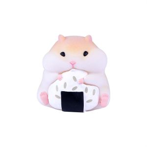 TRANQUIL HUT Flocking Mouse Hamster Clarke Figures Foodie Series Model Toys Gourmet Hamster Figures Car Accessories Cute Car Interior Decoration