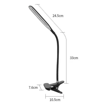 [Ready Stock+COD] Portable Clip Desk Lamp Eyes Protection Clamp Clip Light Bendable USB Reading Lamp Desk Bedroom
