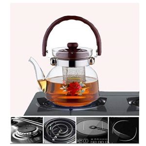 AKG Stovetop Kettle Tea and Coffee Maker Heat Resistant Glass Teapot Jug Blooming and Loose Leaf Tea Maker Set