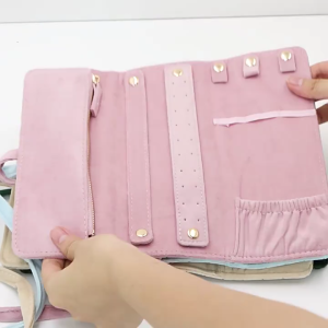 Elegant Velvety Pouch Soft Protective Case For Necklace Earring Storage And Travel Organization