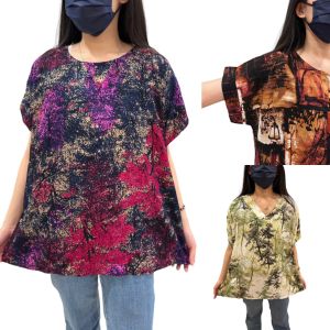 WOMEN PLUS SIZE CASUAL BLOUSE SHIRT/BAJU SHIRT SIZE BESAR KAIN SEJUK SEDAP PAKAI FREE SIZE READY STOCK