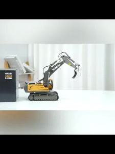 Large Alloy Childrens Remote Control Excavator Dump Truck Bulldozer Shovel Truck Self-Unloading Simulation Electric Car Engineering Toy for Boys