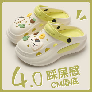 Free Shipping Couples Clogs Womens Summer High-Heeled Closed-Toe Sandals Outdoor Beach Vacation Fashion Thick-Soled Clogs Mens Style