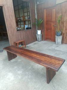 เก้าอี้ไม้พฤกษ์แผ่นเดียว ม้านั่งสนาม ม้านั่งยาว ม้านั่งไม้ เก้าอี้ไม้ เก้าอี้ยาว ม้านั่งกลางแจ้ง เก้าอี้สนาม Bench Chair Wood