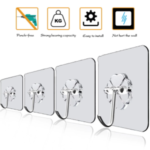 [SG Seller] Hooks Transparent Strong Self Adhesive Door Wall Hangers