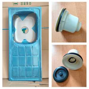 SINK/WASTAFEL/BAK CUCI PIRING STAINLESS 96 CM KOMPLIT+AFUR SARINGAN+SELANG PEMBUANGAN+KRAN GERAK 2 SPRAY TERBAIK