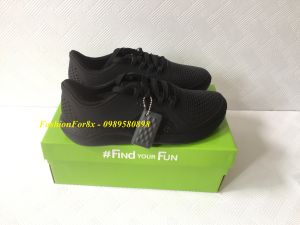 Giày nhựa dáng thể thao buộc dây Literide pacer cho cả nam và nữ màu Đen Full - ET22